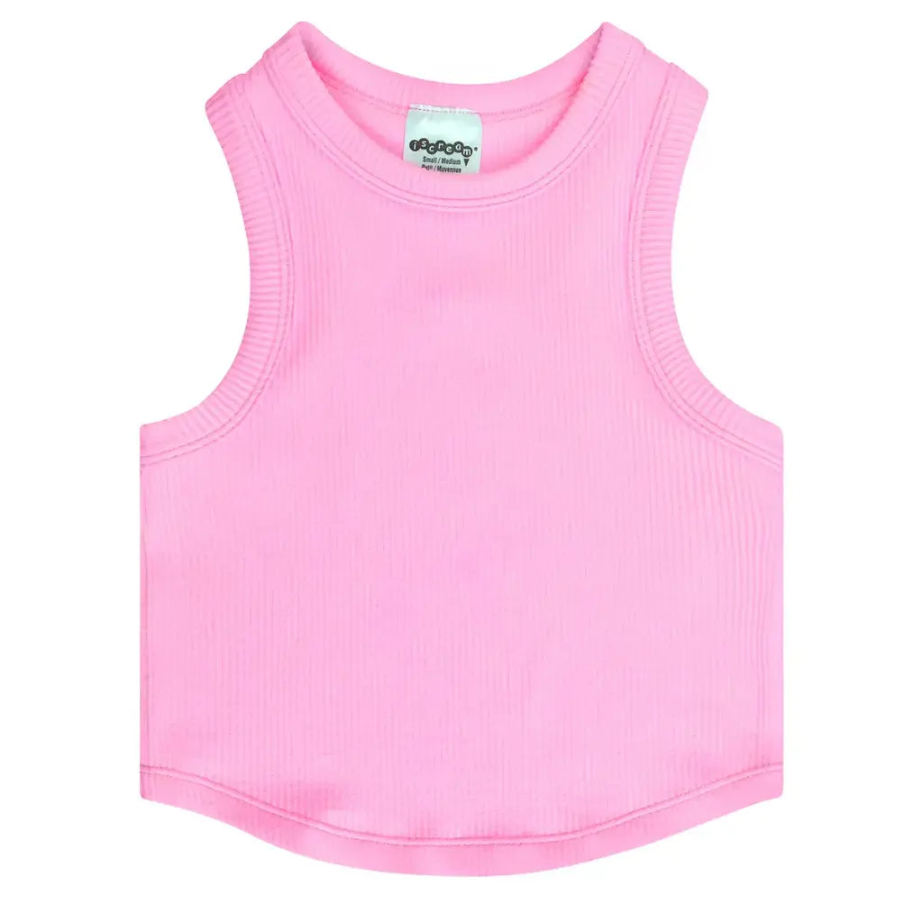 Rose Cropped Rib Tank