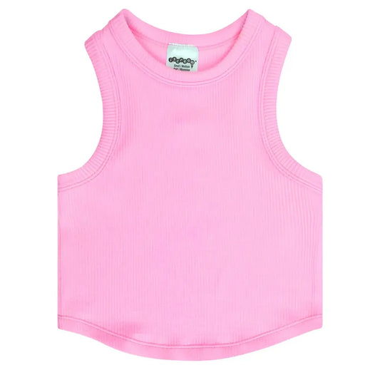 Rose Cropped Rib Tank