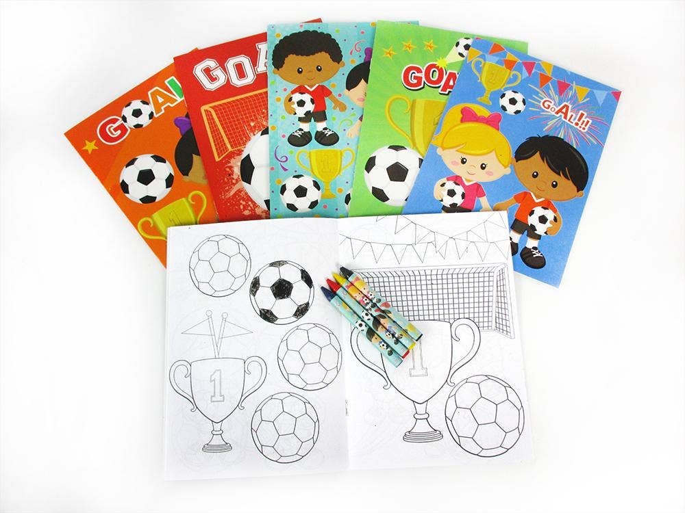Soccer Coloring Books with Crayons