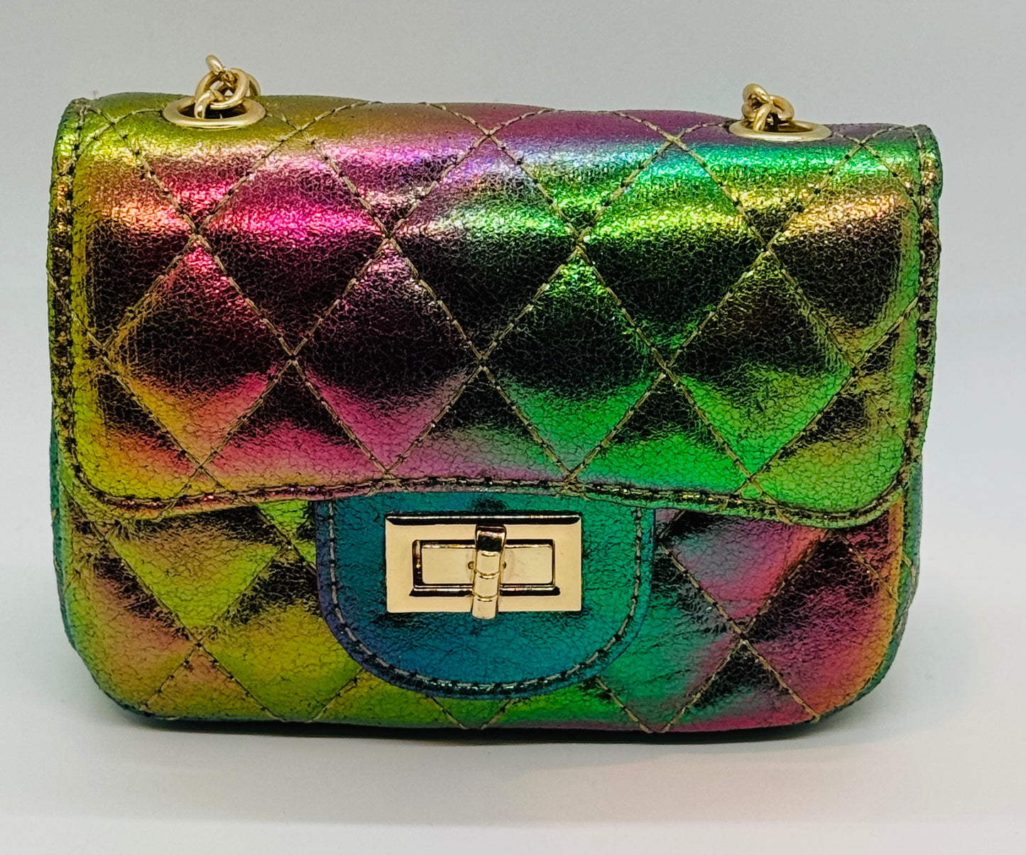 Gabby Metallic Quilted Mini Purse