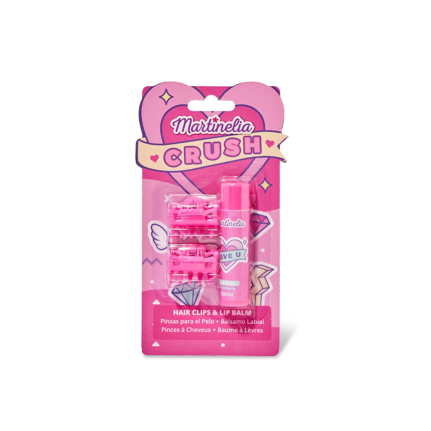 Crush Hair Clips & Lip Balm set