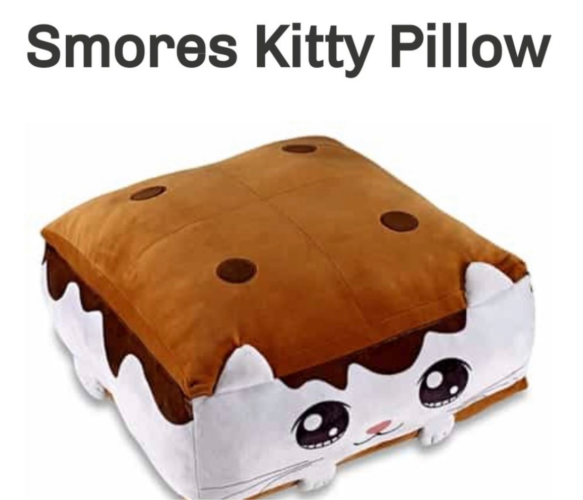 Smores kitty pillow