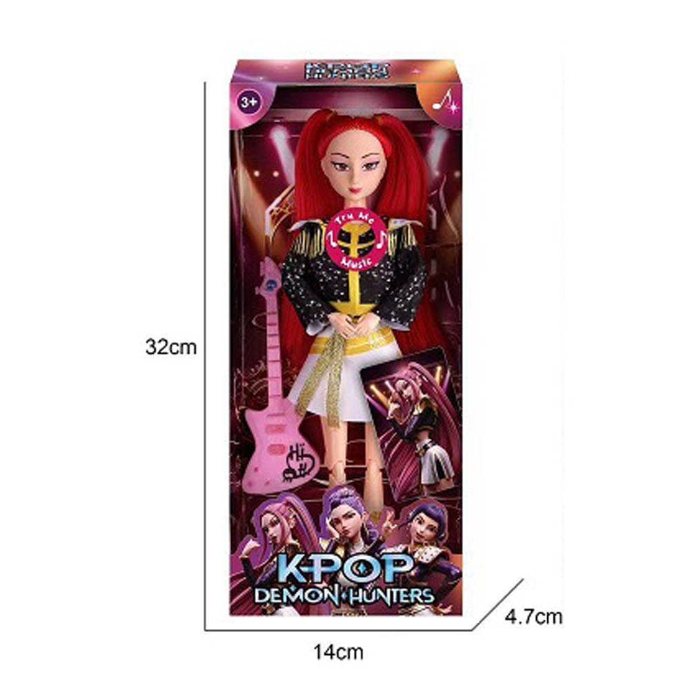Light Up Kpop Demon Hunters Character Doll with Guitar