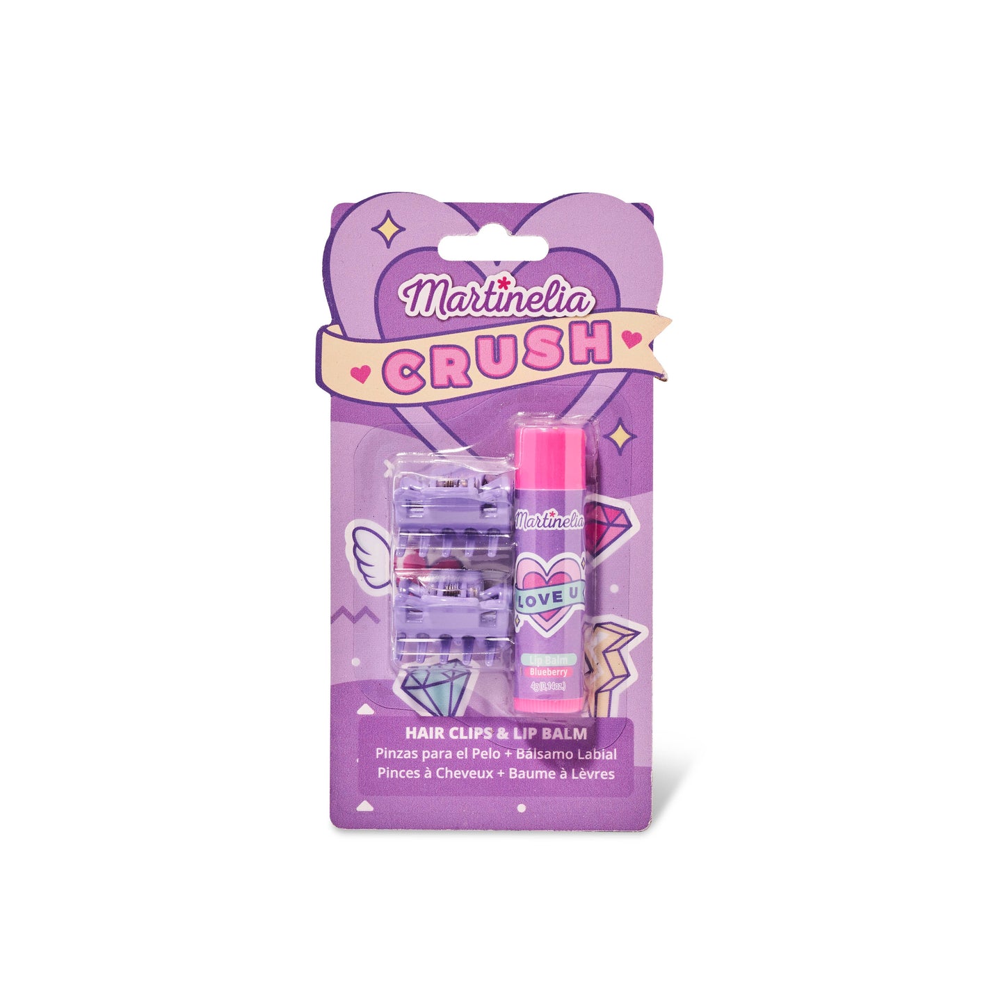 Crush Hair Clips & Lip Balm set