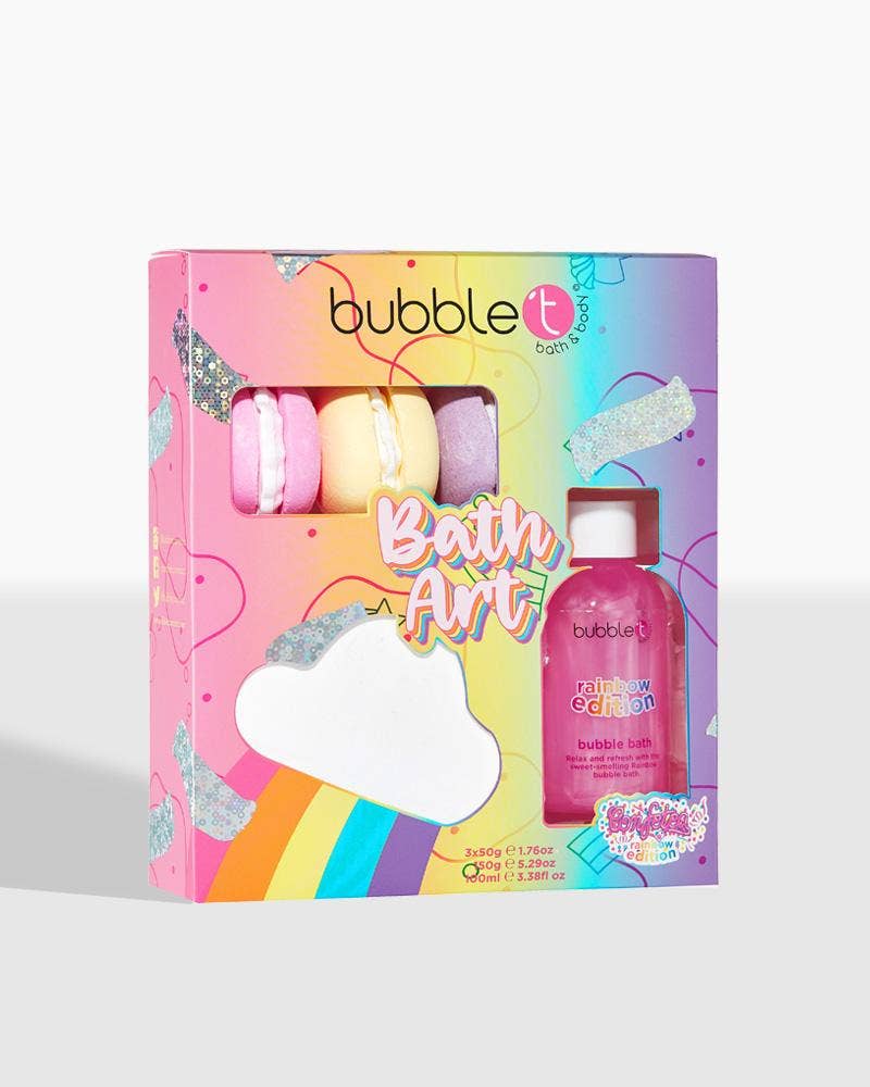 Rainbow Cloud Bath Bomb & Bubble Bath Gift Set