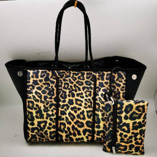 The Emma - Leopard Neoprene Bag