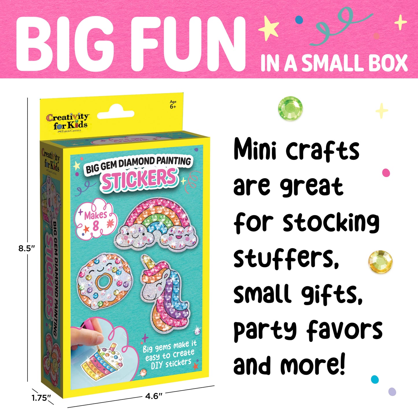 Big Gem Diamond Painting Stickers Mini Kit - DIY for Kids