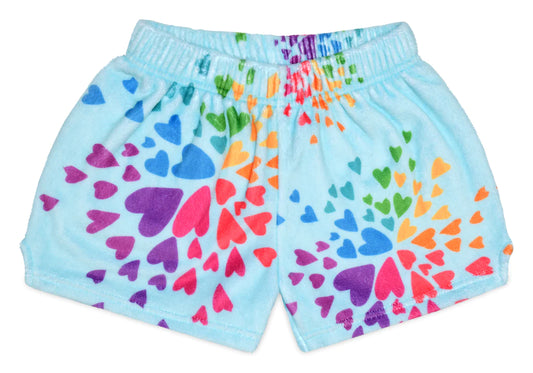 Bursting hearts plush shorts