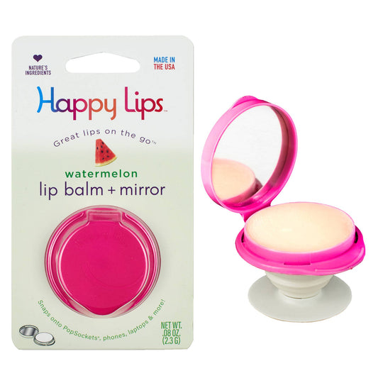 Happy Lips Watermelon Lip Balm w/Mirror