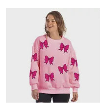 Coquette Pink Bow Sweatshirt