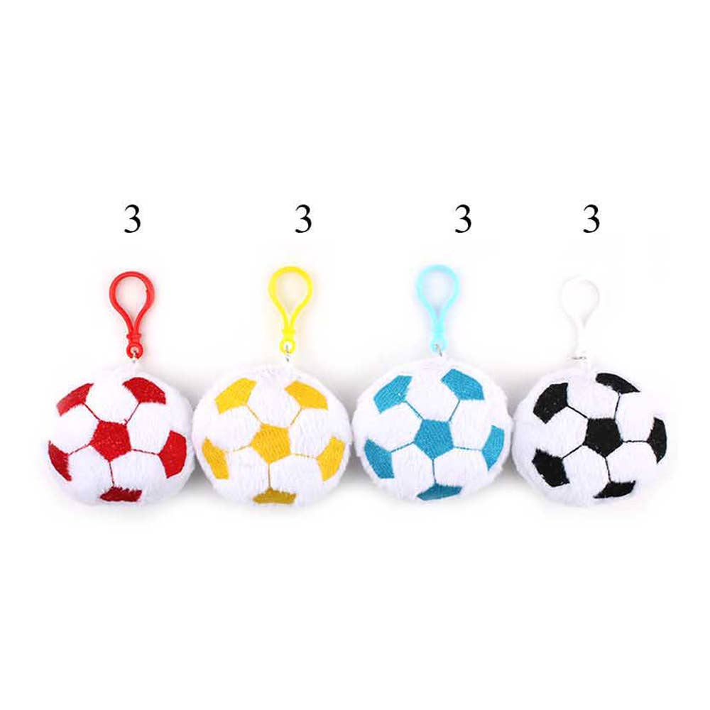 Soft Plush Soccer Ball Keychains