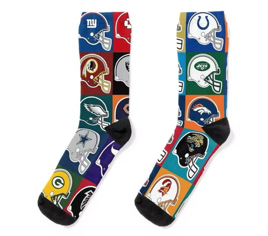 NFL Helmet Print Socks