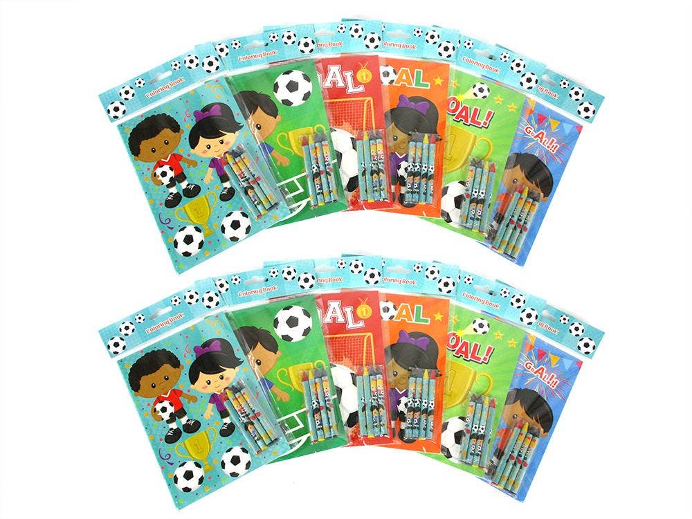 Soccer Coloring Books with Crayons