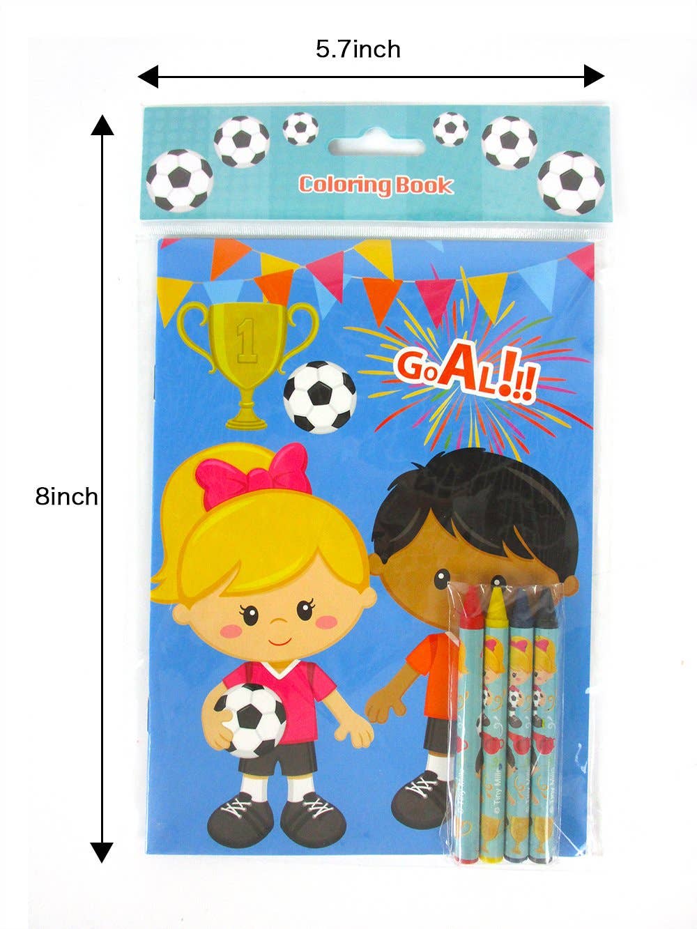 Soccer Coloring Books with Crayons