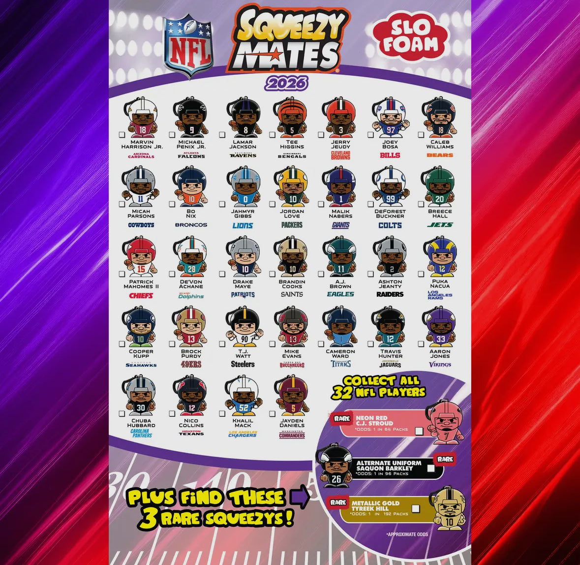 NFL Squeezymates 2026