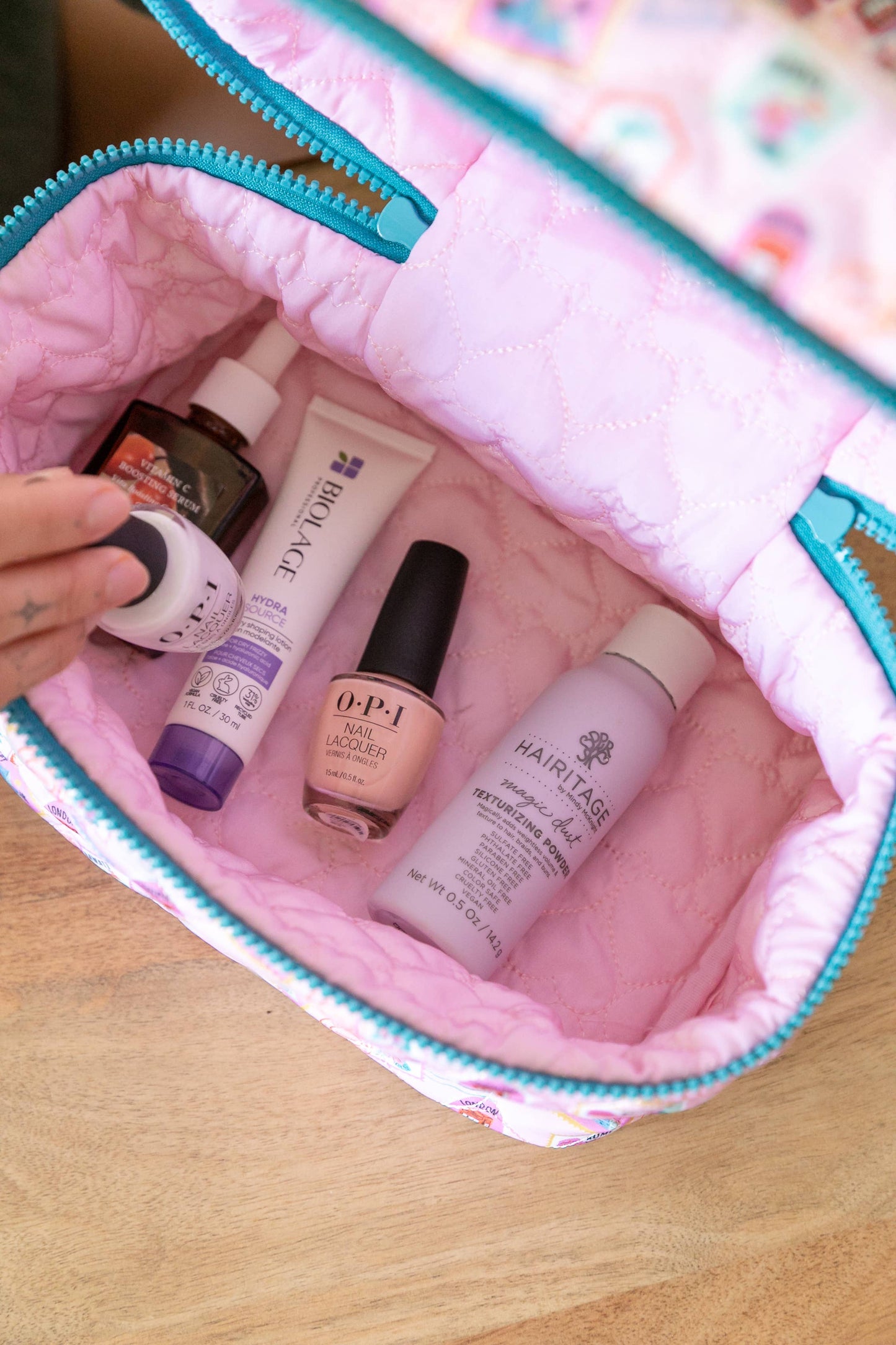 Passport Stamps. Cosmetic Travel Case / Makeup Bag - Passport Stamps