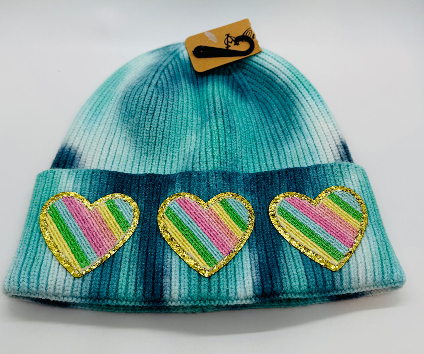 Hearts Patch Beanie