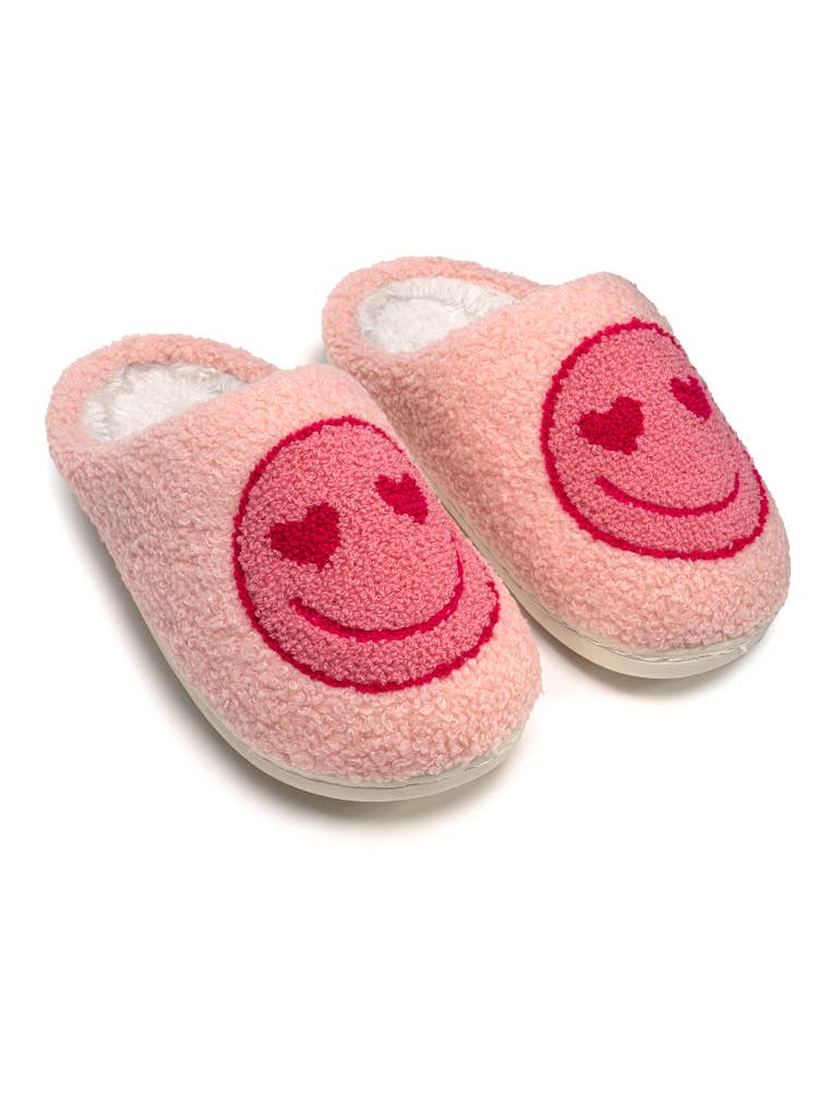 Smiley hearts girls slippers