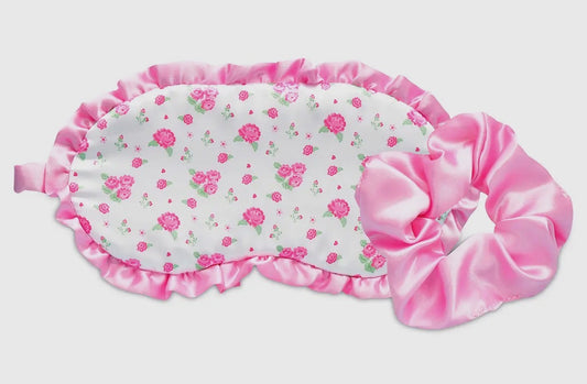 Pretty In Pink Satin Eye Mask & Scrunchie Set