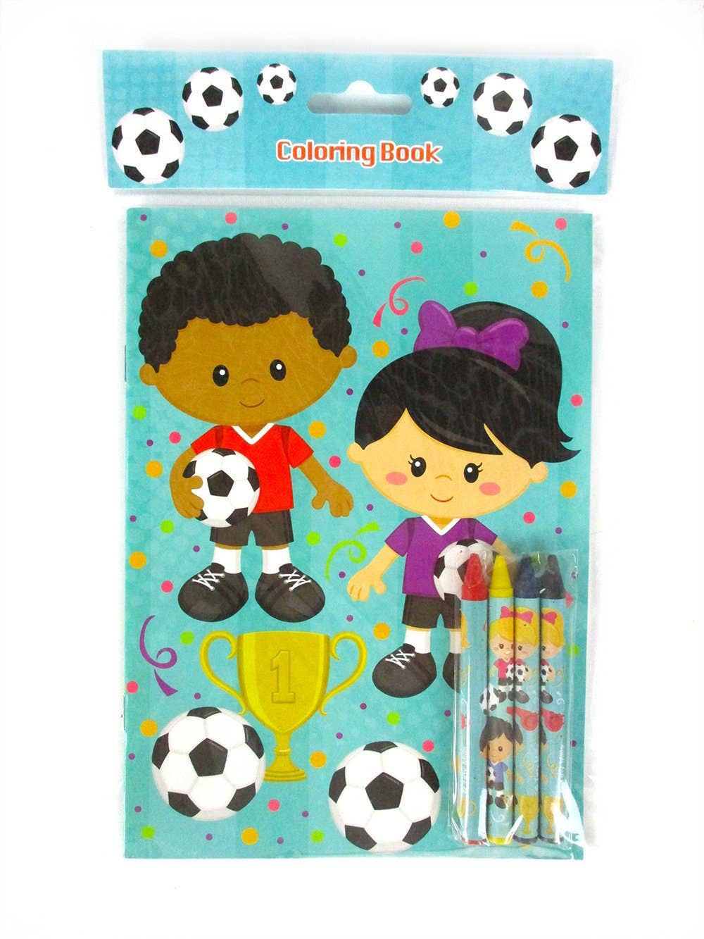 Soccer Coloring Books with Crayons