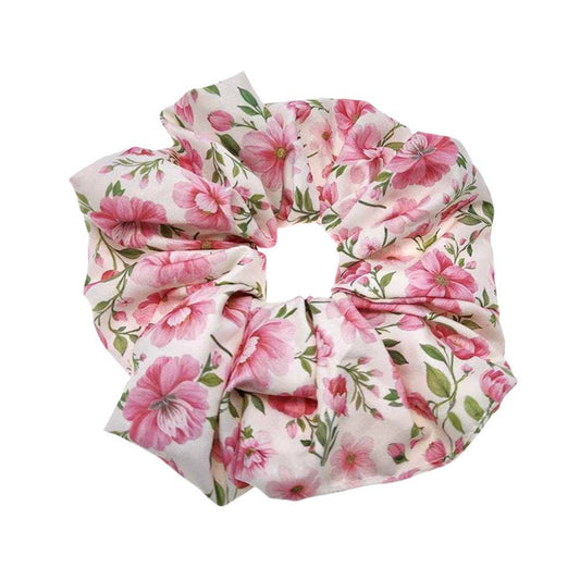 Oversized Floral Bloom Print Scrunchies