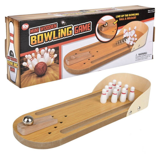 Mini Desktop Wooden Bowling Game