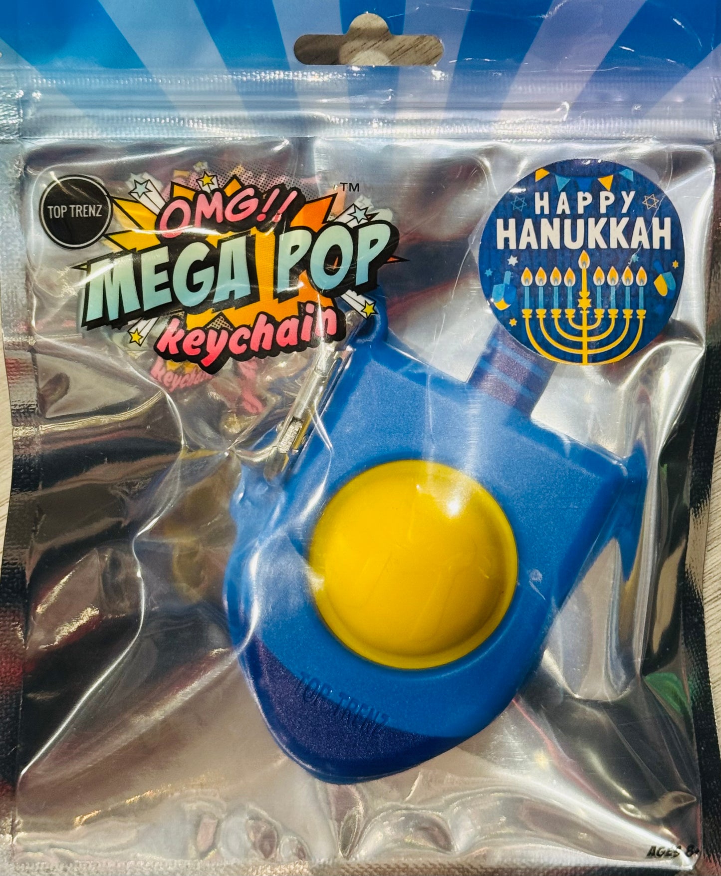 Mega Pop Dreidel Keychain