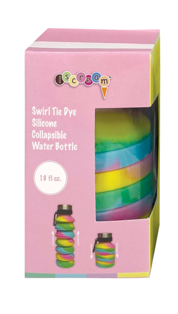 Tie dye collapsible water bottle