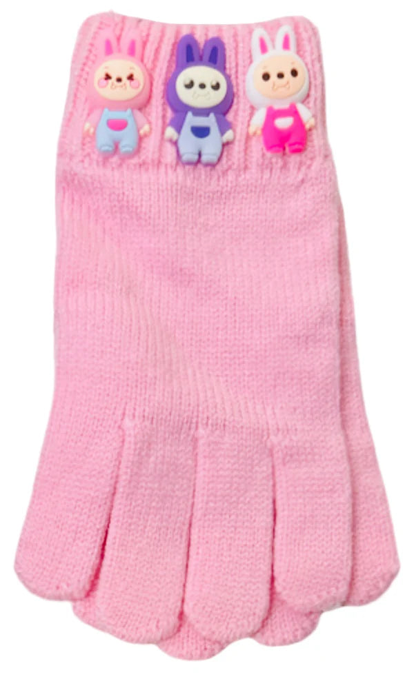 Bari Lynn Pink Labubu Gloves