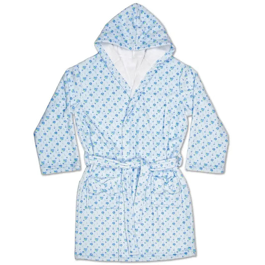 Blue Ditsy Spa Robe