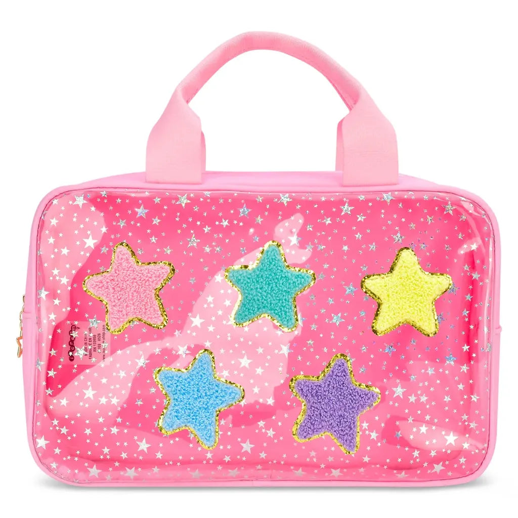 Pink Star Large Cosmetic Case
