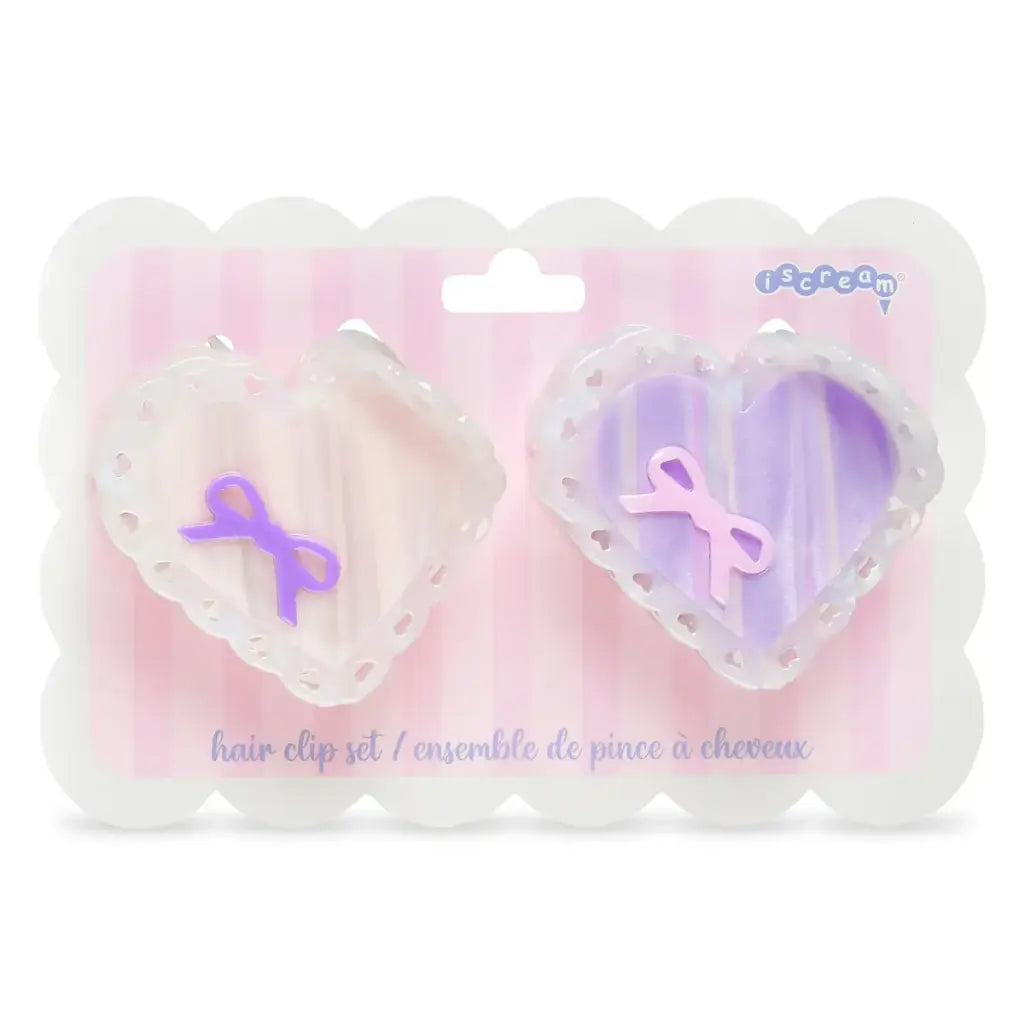 Heart Bows Hair Clip