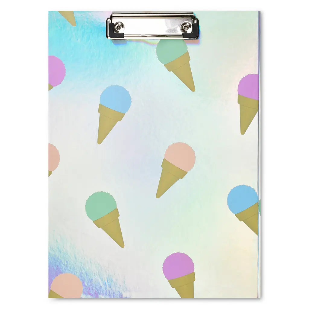 Sweet Scoops Holographic Clip Board Set