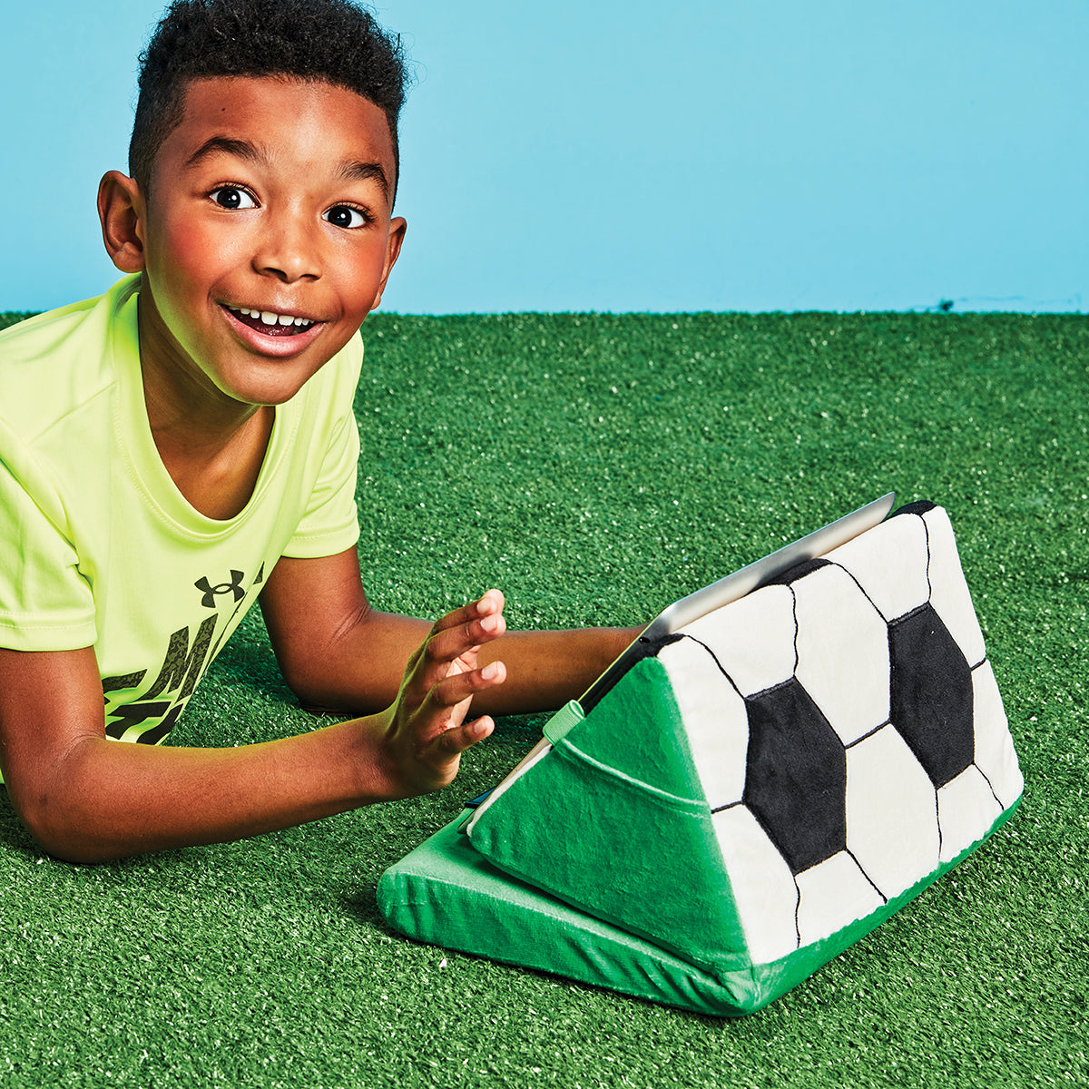 Soccer tablet holder