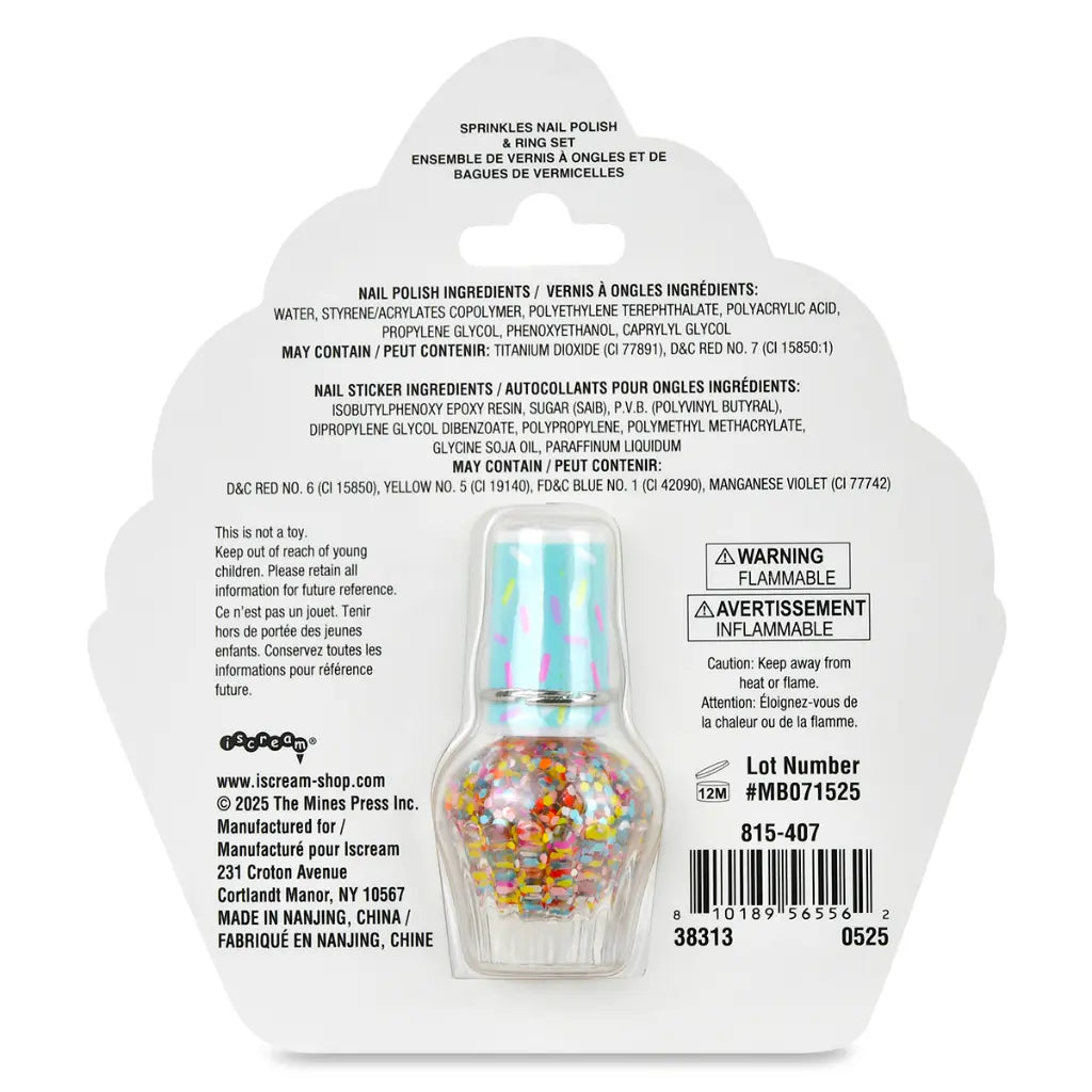 Sprinkles Nail Polish Ring Set
