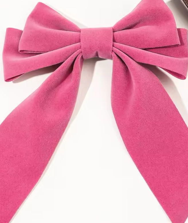 Velvet Bow Hair Clip