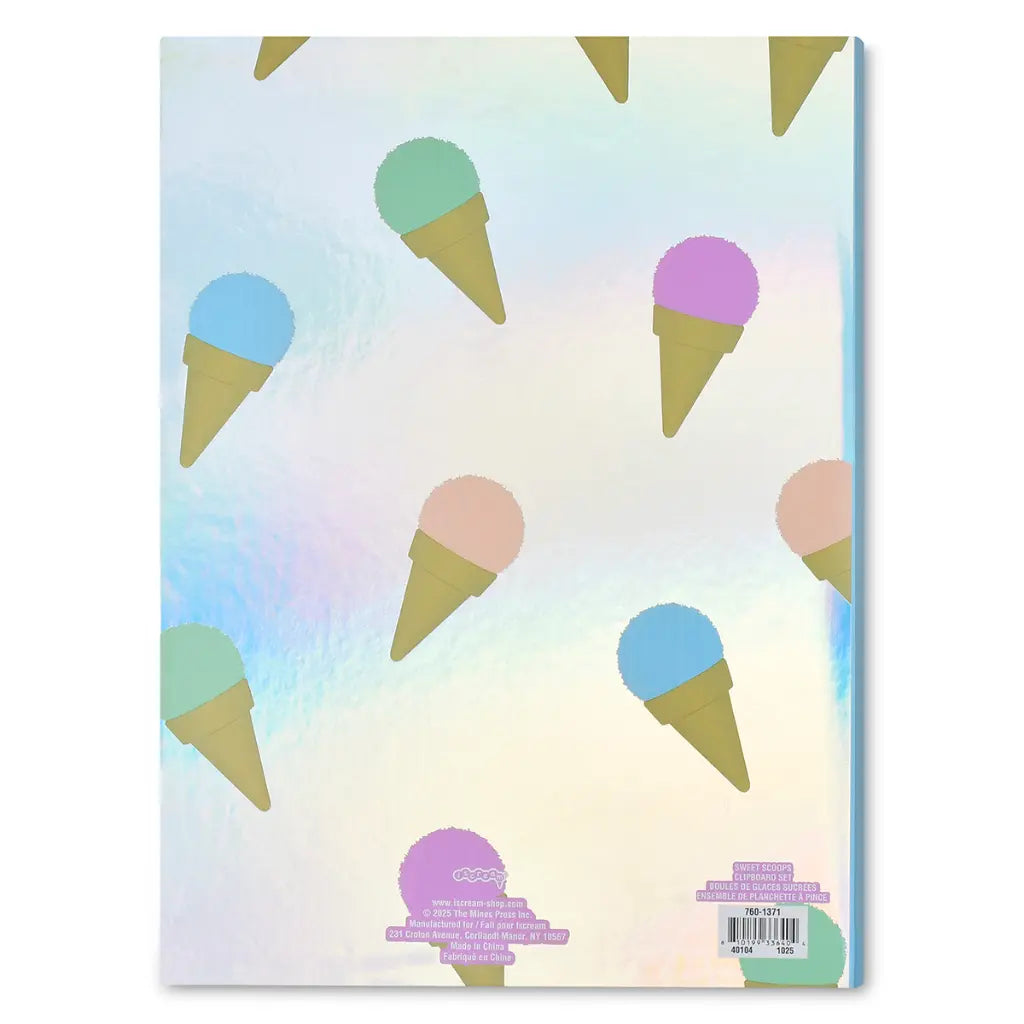Sweet Scoops Holographic Clip Board Set