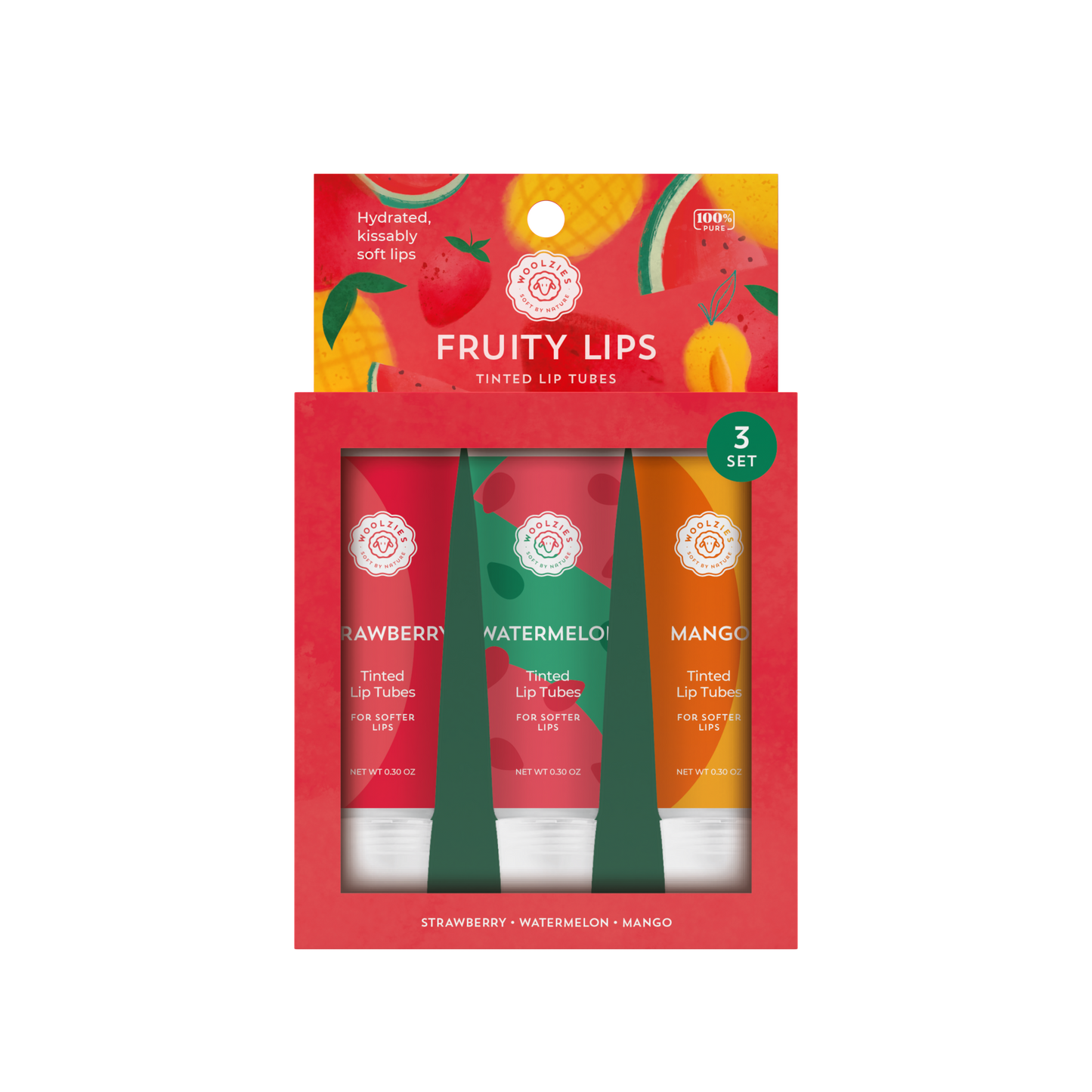 Fruity Lips Tinted Lip Tube Set of 3