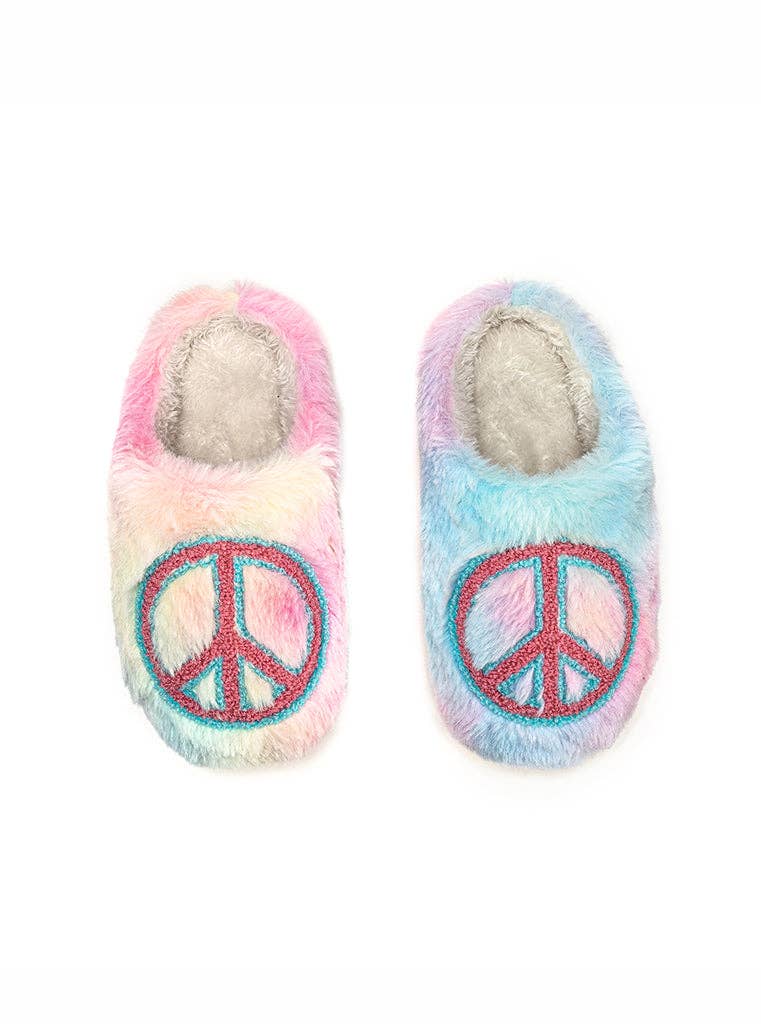 Kids Rainbow Peace Slipper