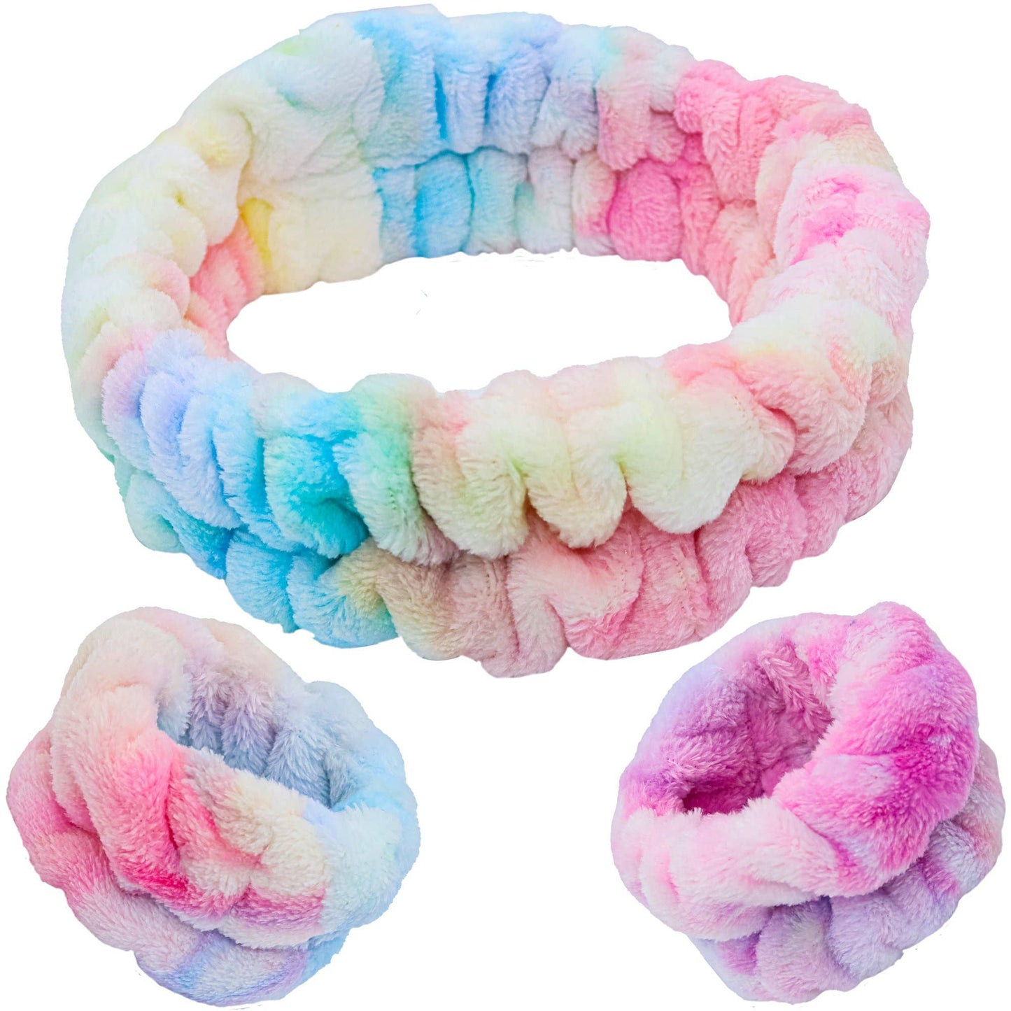 Tie Dyed Spa Headband & Wristband Set