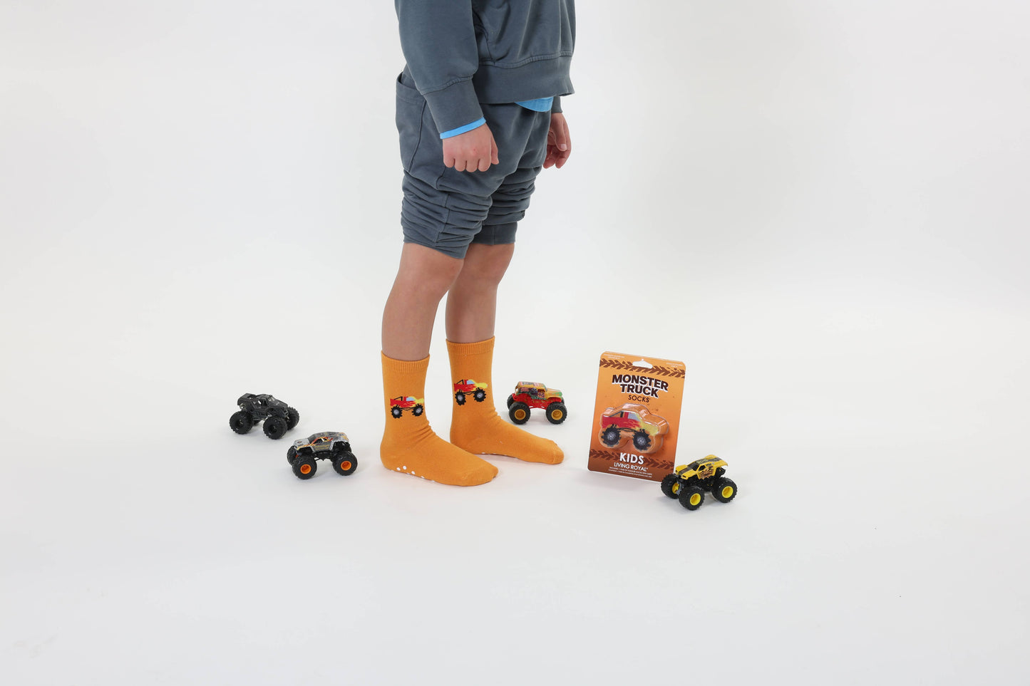 3D Packaged Kids Crew Socks - Monster Truck
