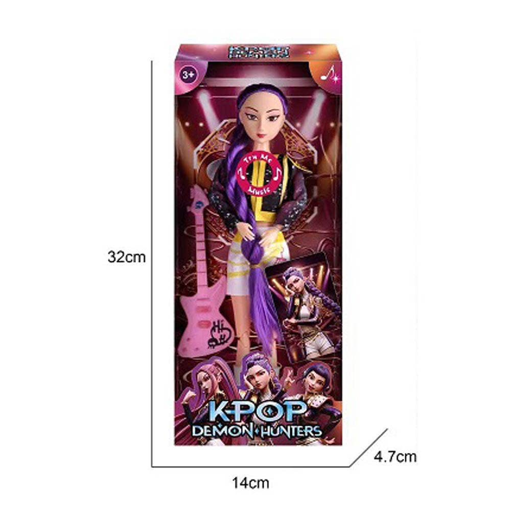 Light Up Kpop Demon Hunters Character Doll with Guitar