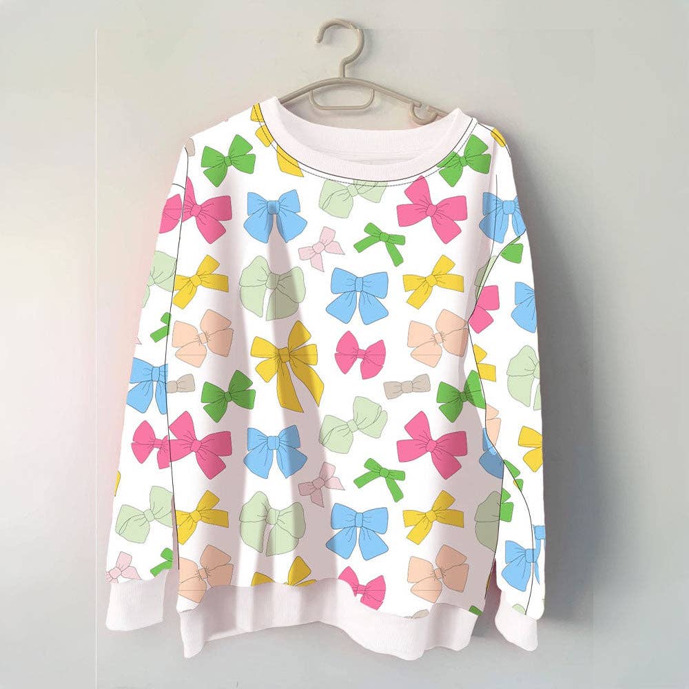 Multicolored Women’s Coquette Bows Sweatshirt