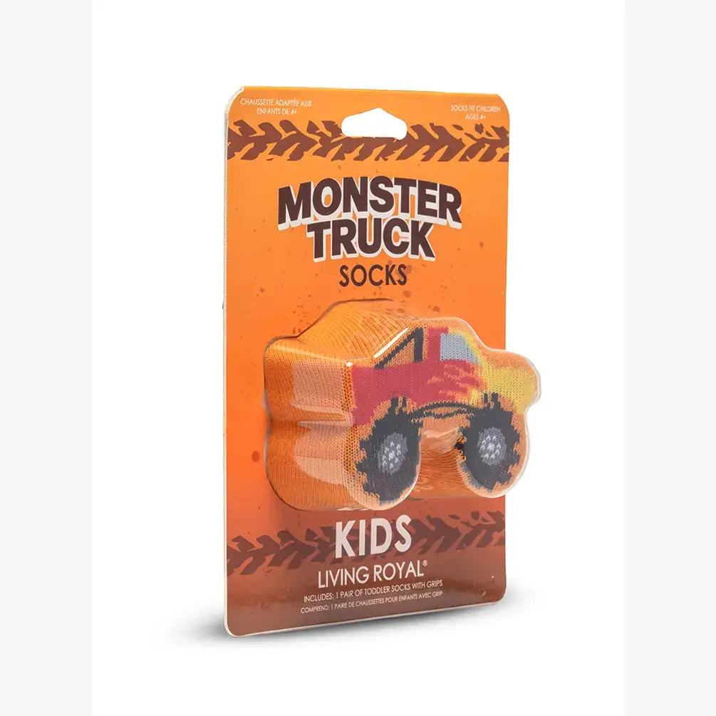 3D Packaged Kids Crew Socks - Monster Truck