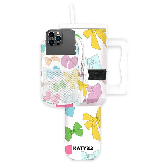 Multicolored  Bow Tumbler Zipper  Poich
