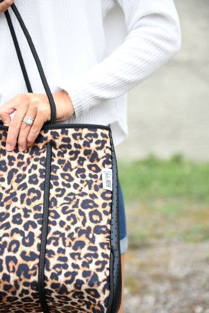 The Emma - Leopard Neoprene Bag