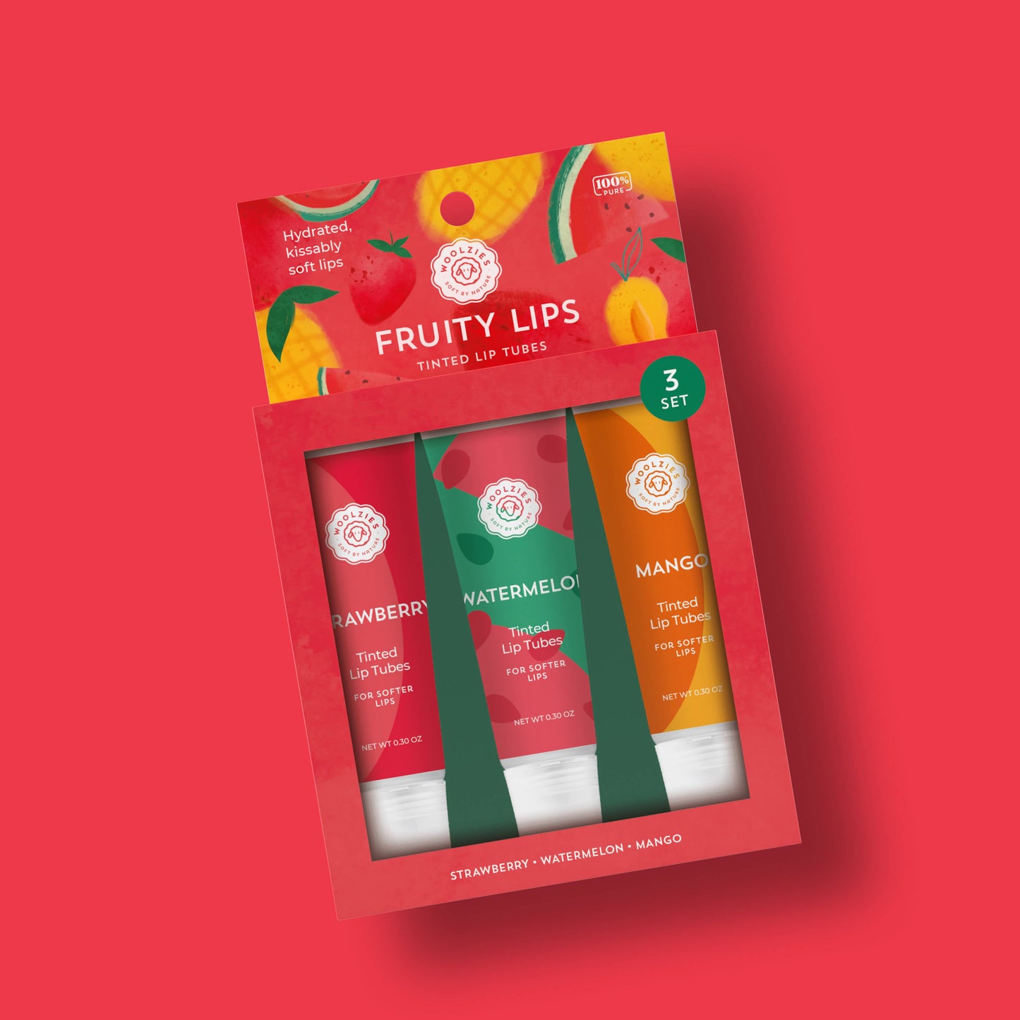 Fruity Lips Tinted Lip Tube Set of 3