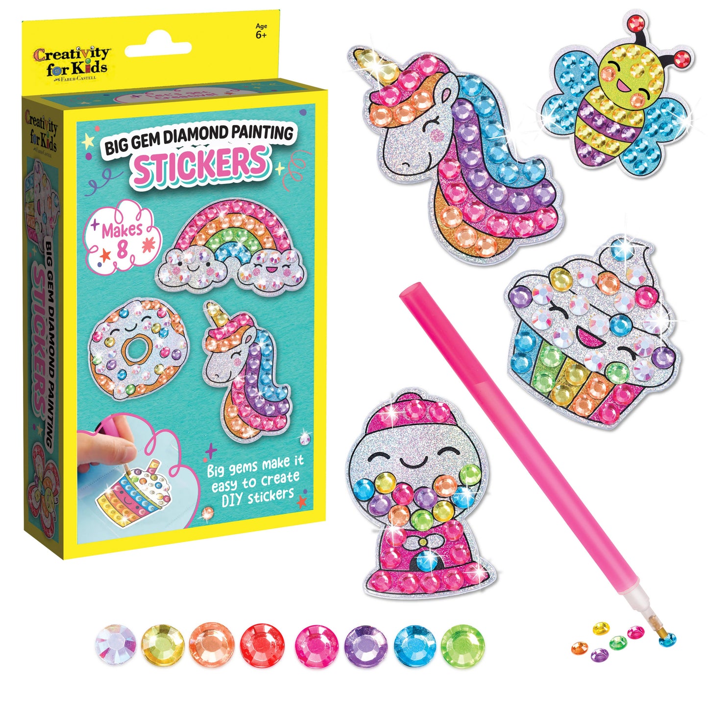 Big Gem Diamond Painting Stickers Mini Kit - DIY for Kids