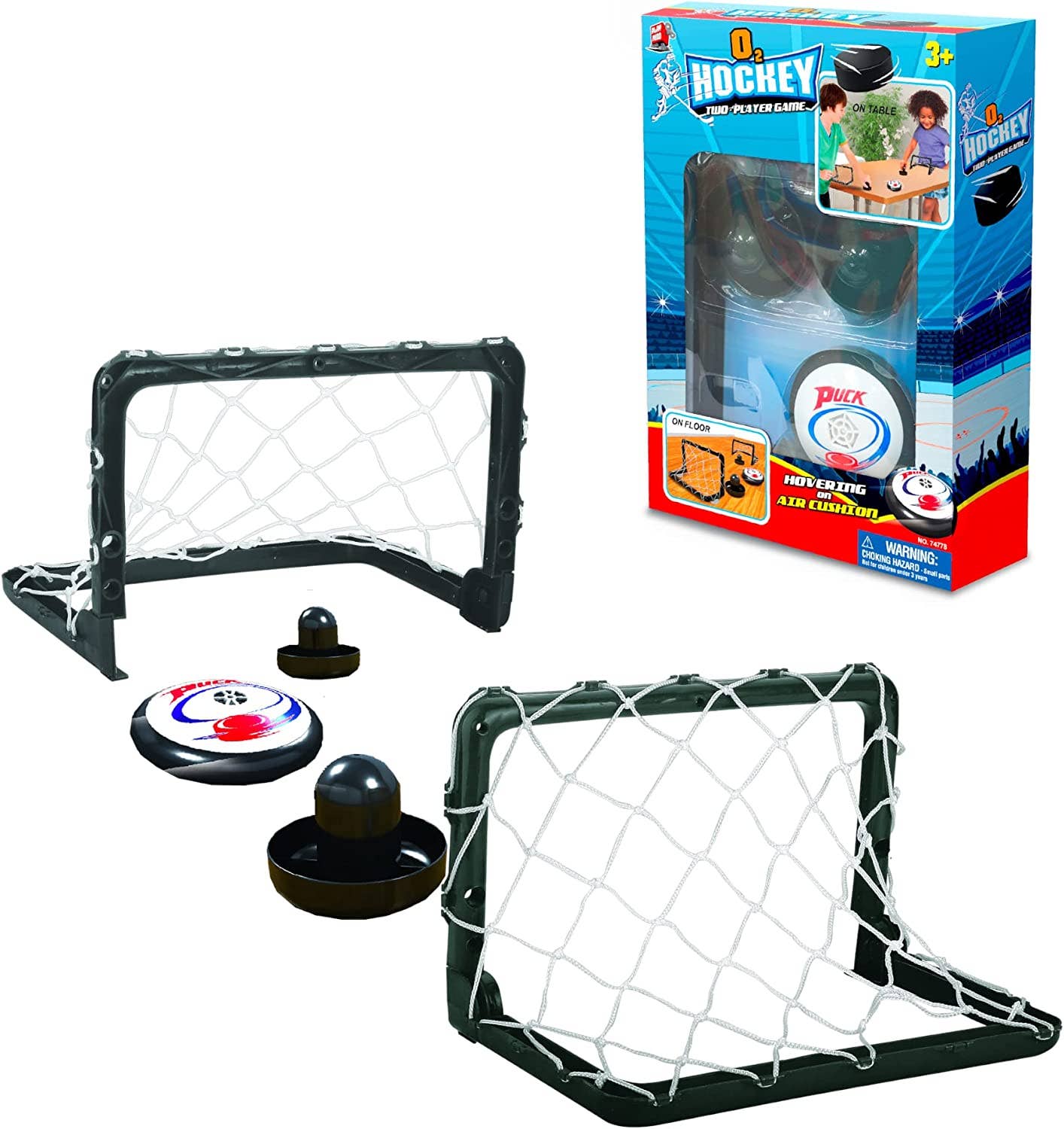 O2 Hockey - Play Anywhere Air Hockey Game Set