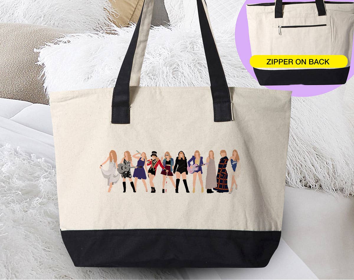 Taylor Swift Canvas Zipper Tote Bag